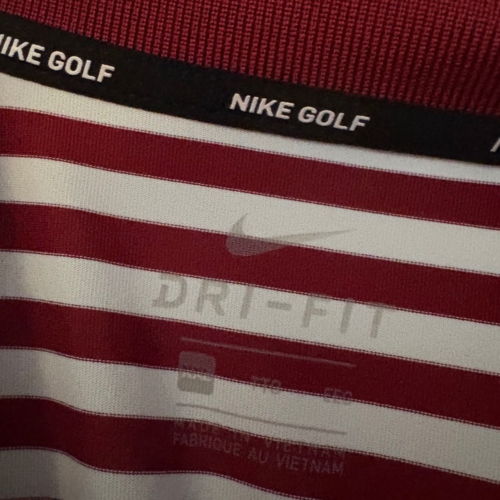 Nike Golf ECS Evangelical Christian School Dri-FIT Striped Polo Mens XXL NEW - Picture 5 of 13